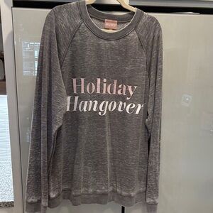 Show Me Your MuMu Charcoal and Pink Holiday Hangover Sweatshirt
